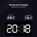 Creative Wall Clock Alarm Clock Simple Remote Control Perpetual Calendar Electronic Clock US Plug