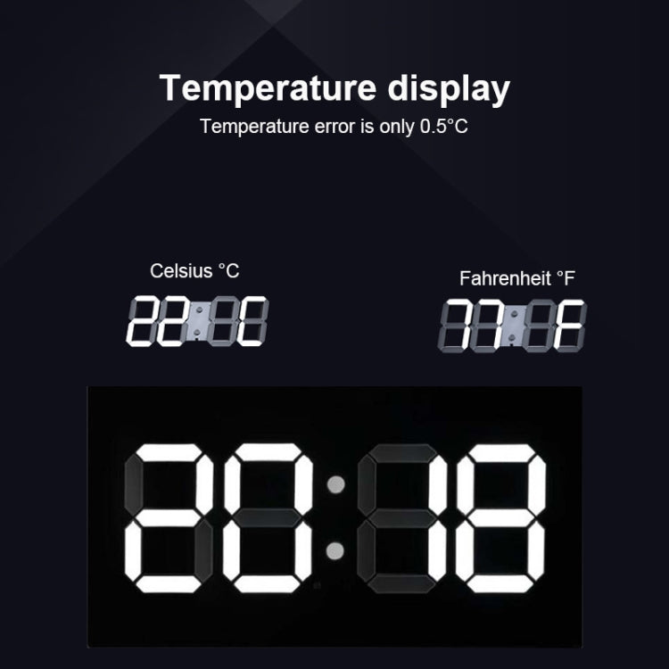 Creative Wall Clock Alarm Clock Simple Remote Control Perpetual Calendar Electronic Clock US Plug