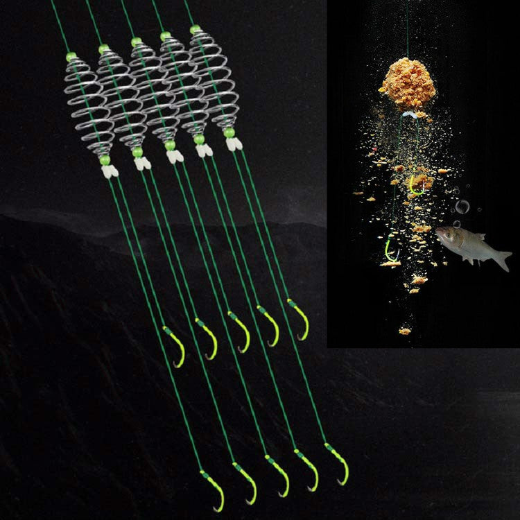 5 in 1 Stranded Double Hook Anti-winding Silver Carp Fishing Group Spring Fishing Hook — view 10