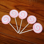 2 Pack Lollipop Cake Insert Ice Cream Dessert Table Decoration — Green