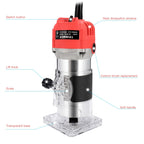 H-6 Woodworking Electric Trimming And Slotting Engraving Machine — EU Plug