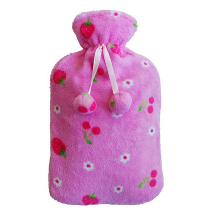 Hot Water Bottle Solid Color Knitting Cover (Without Hot Water Bottle) Water-filled Hot Water Soft Knitting Bottle Velvet Bag — view 10
