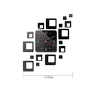 Home Mirror Surface Sticker Home Office Decorative Mirrors 3D Stereo Clock Acrylic Mirror Clock Block Combination Clock