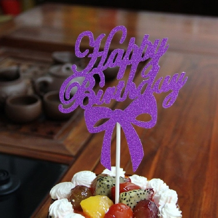 10 PCS Carving Cake Dessert Insert Party Decoration — Silver Without Bow