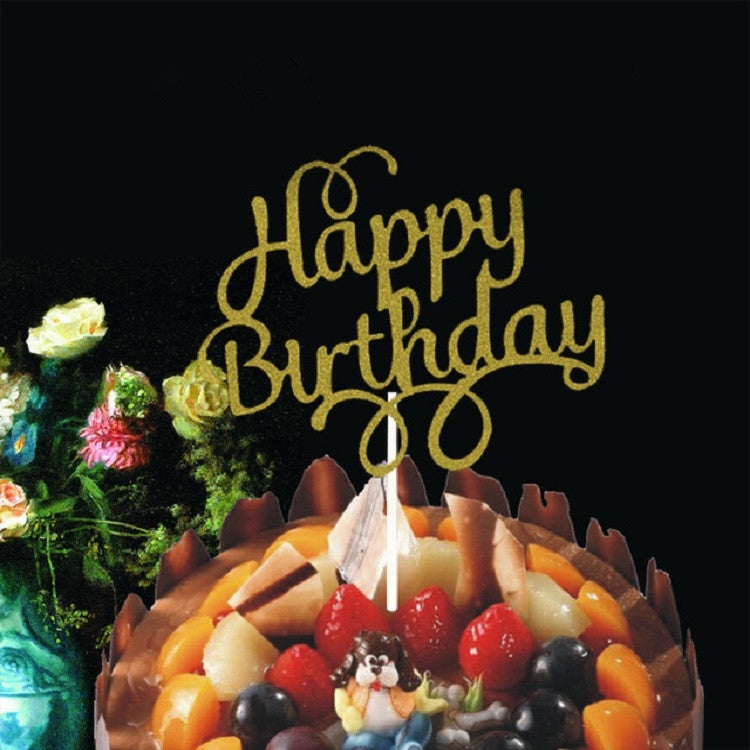 10 PCS Carving Cake Dessert Insert Party Decoration — Rose Red Without Bow