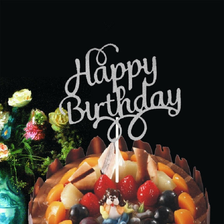 10 PCS Carving Cake Dessert Insert Party Decoration — Blue Without Bow