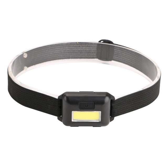 2 PCS Mini COB LED Headlamp Adjustable Camping Torch Lamp Light with 3 Modes