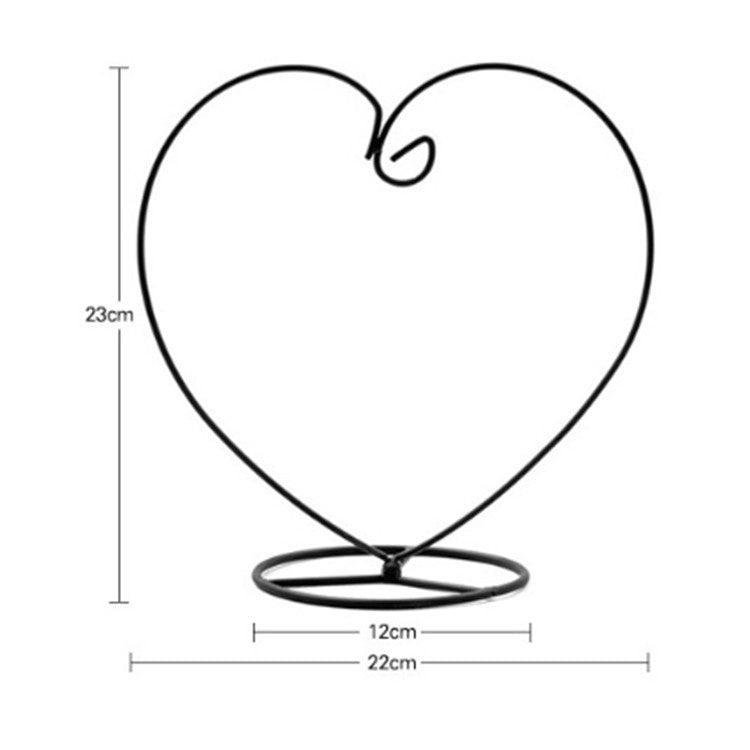 Heart-shaped Flower Stand Iron Frame Micro Landscape Ecological Bottle Shelf