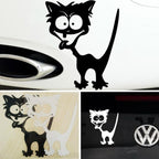 10 PCS Cat Pattern Car Styling Sticker Reflective Waterproof Vinyl Funny Car Sticker, Size: 13×11cm