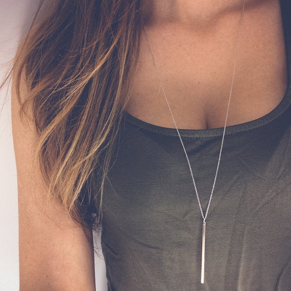 Women Simple Chain Choker Sweater Necklace — view 5