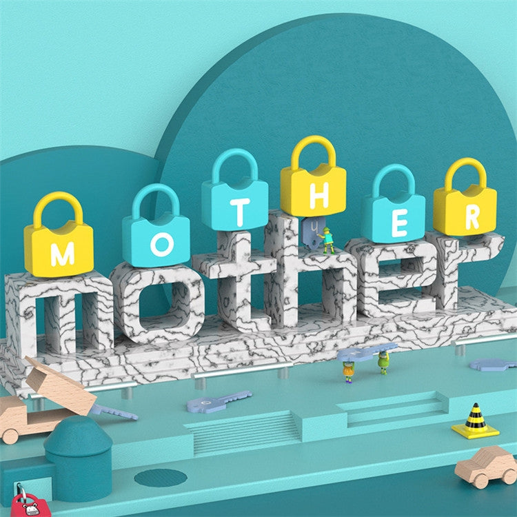 Children Alphanumeric and Number Matching Lock Early Educational Toys, Random Style Delivery