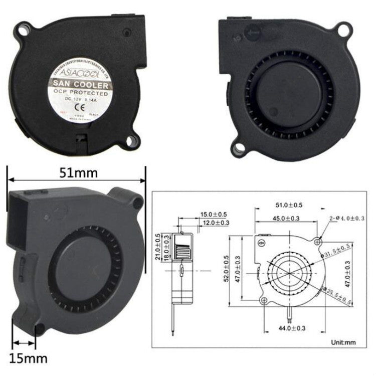 ASIACOOL Silent Turbo Blower Fan