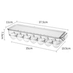 Kitchen Refrigerator Storage Box Compartment with Lid Egg Storage Box — 14 Grid