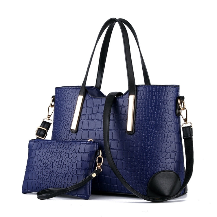 2 in 1 Vintage Messenger Bags Shoulder Handbag Women Crocodile Pattern Composite Bag Leather Wallet — view 7
