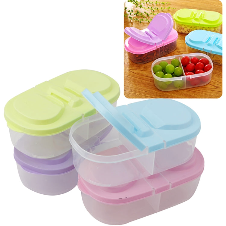 Fresh Fruit Snacks Storage Double Cell Clamshell Crisper Plastic Food Box — view 4