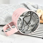Stainless Steel Flour Sieve Baking Tool Hand-Pressed Flour Sieve — view 6