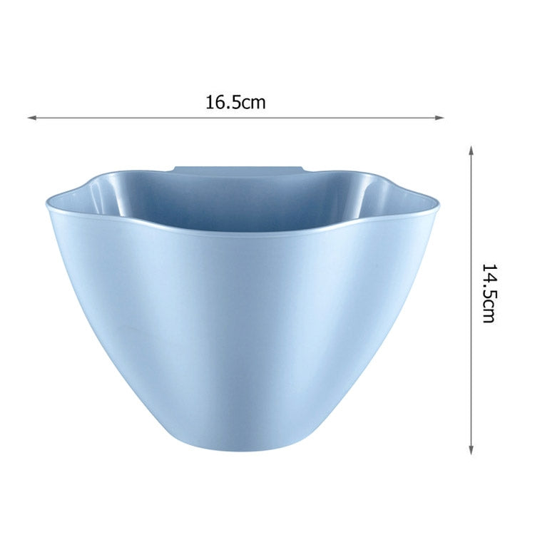 Kitchen Cupboard Back Garbage Bin Cabinet Door Garbage Trash Storage Hanging Trash Rack — Blue