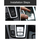 SRXTZM Parking Brake Switch P Button Cover ABS Chrome for BMW F10 F07 F01 X3 F25 X4 F26 F11 F06 X5 F15 X6 F16 Accessories