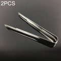 Stainless Steel Light Body Small Sugar Clip Cube Sugar Clip Thickened Ice Clip, Specification:9 Inches Black Handle