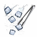 Stainless Steel Light Body Small Sugar Clip Cube Sugar Clip Thickened Ice Clip, Specification:9 Inches Black Handle — Stainless Steel 9 Inches