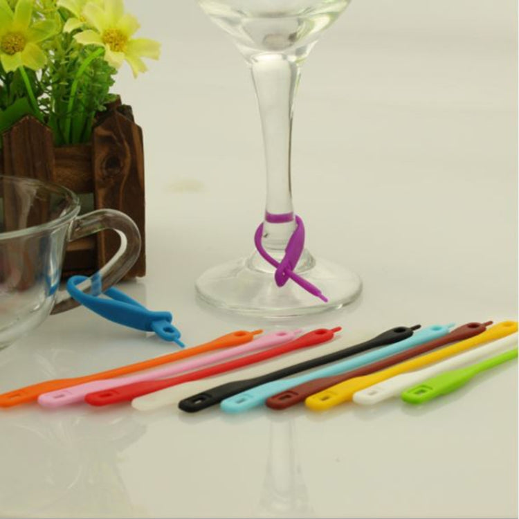 12 PCS / Set Wine Glass Recognizer Creative Silicone Wine Glass Mark