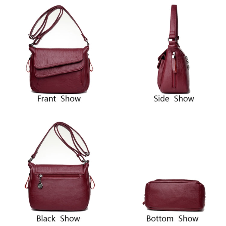 Summer Leather Luxury Handbags Female Shoulder Messenger Bag — Blue