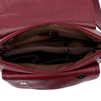 Summer Leather Luxury Handbags Female Shoulder Messenger Bag — Purple
