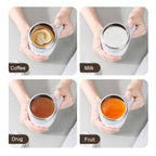 Electric Stirring Cup Milkshake Coffee Stirring Cup — White