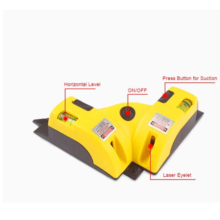 Right Angle 90 Degree Laser Level Cross Line Tiling Leveling Laser Beam Measurement Tool