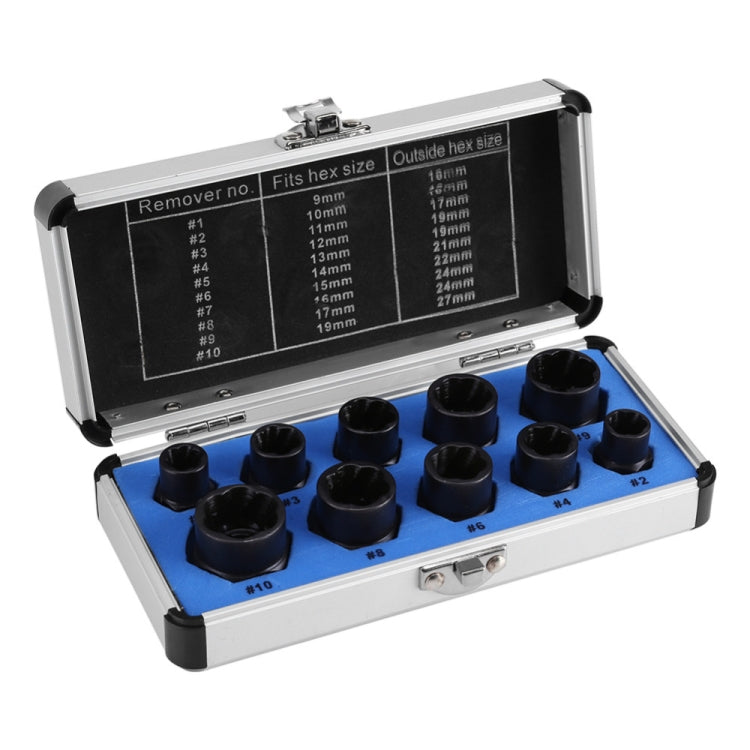 10 In 1 Damaged Nut Bolt Extractor Sleeve Hex Nut Removal Tool — view 6