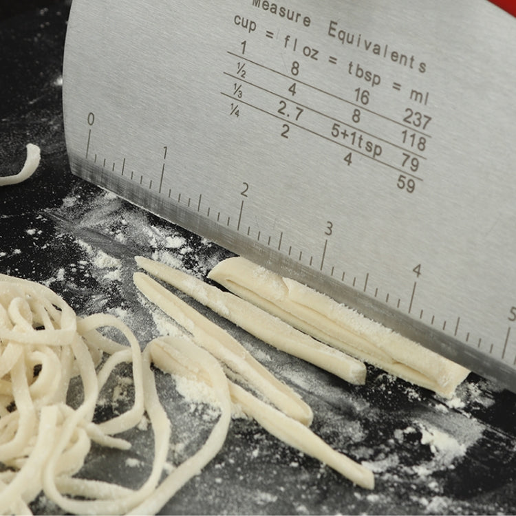 Stainless Steel Noodle Cutter Rice Flour Scraper Dough Cutting Knife — Black