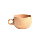 Beech Coffee Cup Wooden Water Cup Tea Cup with Handle — Cup