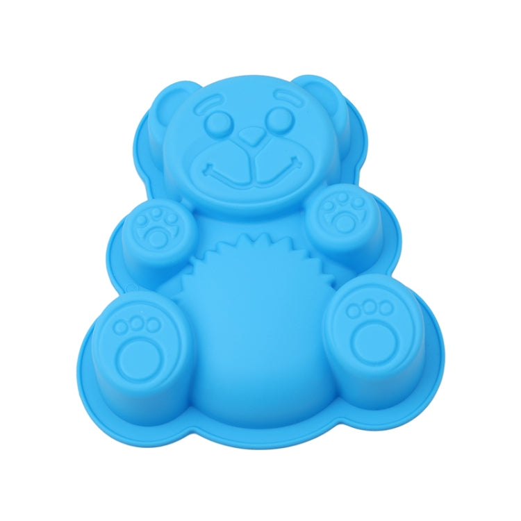 Silicone Bear Cake Mould Cartoon Mould DIY Baking Tool — Bear Shape(Blue)