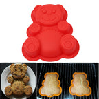Silicone Bear Cake Mould Cartoon Mould DIY Baking Tool — Blue