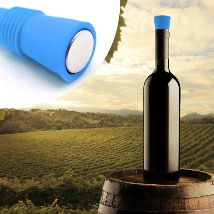 Food Grade Silicone Wine Stopper Creative Preservation Bottle Stopper — Red