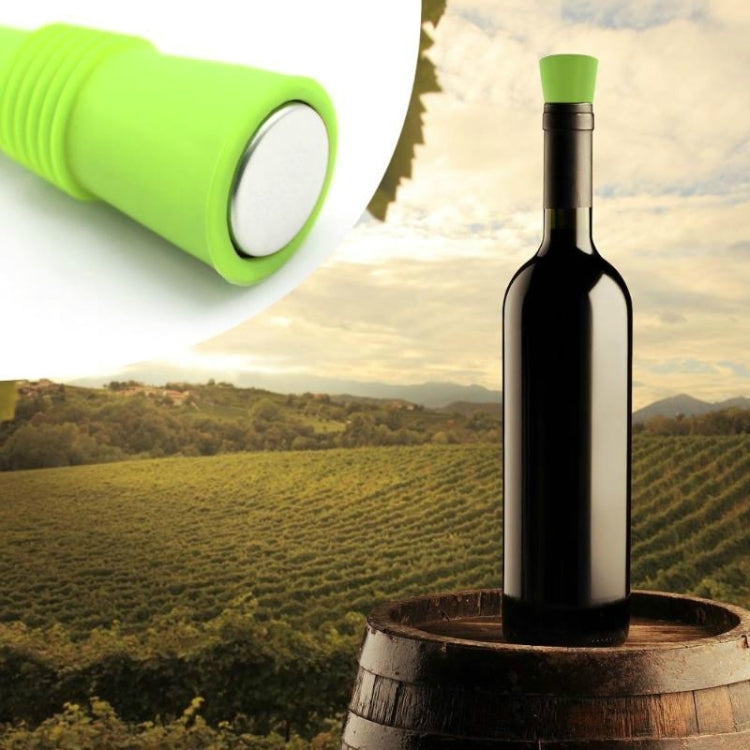 Food Grade Silicone Wine Stopper Creative Preservation Bottle Stopper — Blue
