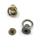 10 PCS Pure Copper Belt Ring Handle Luggage Accessories — Gun Color