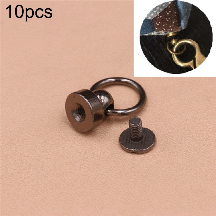 10 PCS Pure Copper Belt Ring Handle Luggage Accessories — Gold