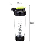 600ML Mixer Water Bottle Portable Electric Protein Automatic Creative Coffee Milk Cup — green