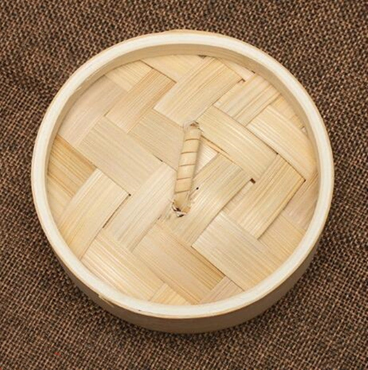 Xiaolongbao Bamboo Steamer Household Steamed Dumpling Cage Drawer Multi Layer Deepened Bamboo Steaming Rack, 10cm Cover, 10cm Cage, 13cm Cover, 13cm Cage