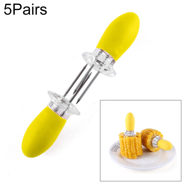 5 Pairs Outdoor BBQ Stainless Steel Corn Fork Fruit Fork Corn Device — view 8