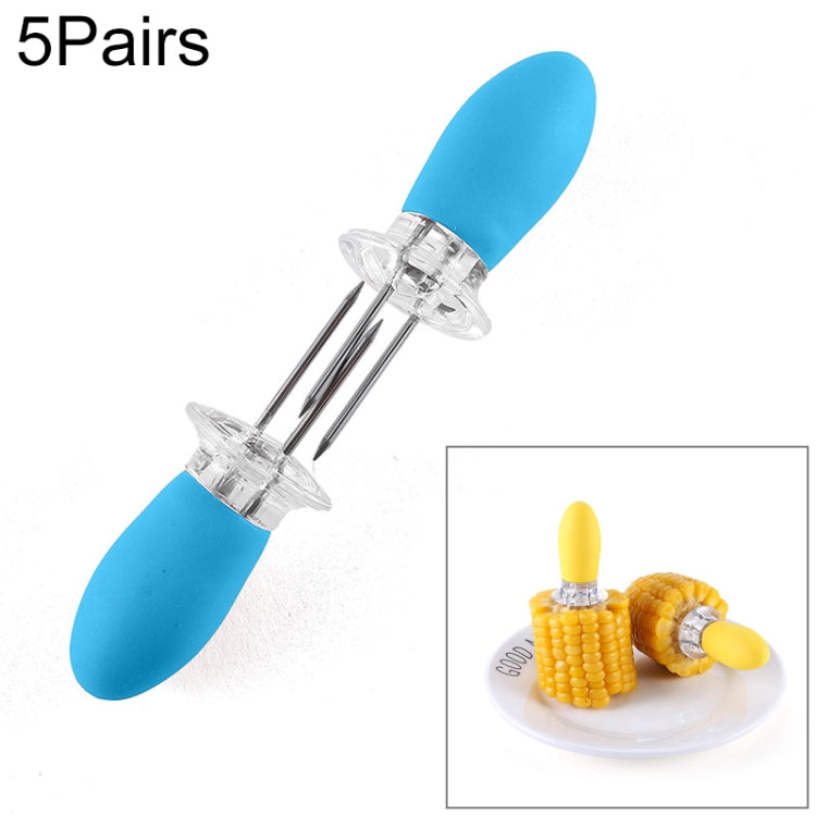 5 Pairs Outdoor BBQ Stainless Steel Corn Fork Fruit Fork Corn Device — view 9