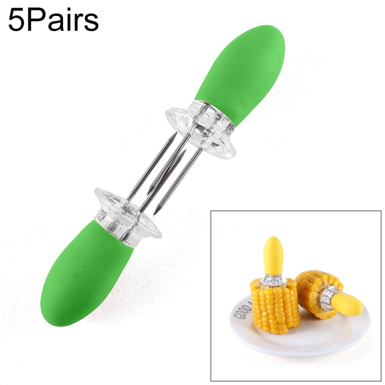 5 Pairs Outdoor BBQ Stainless Steel Corn Fork Fruit Fork Corn Device — view 10