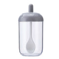 Household Simple Kitchen Round Seasoning Jar with Spoon
