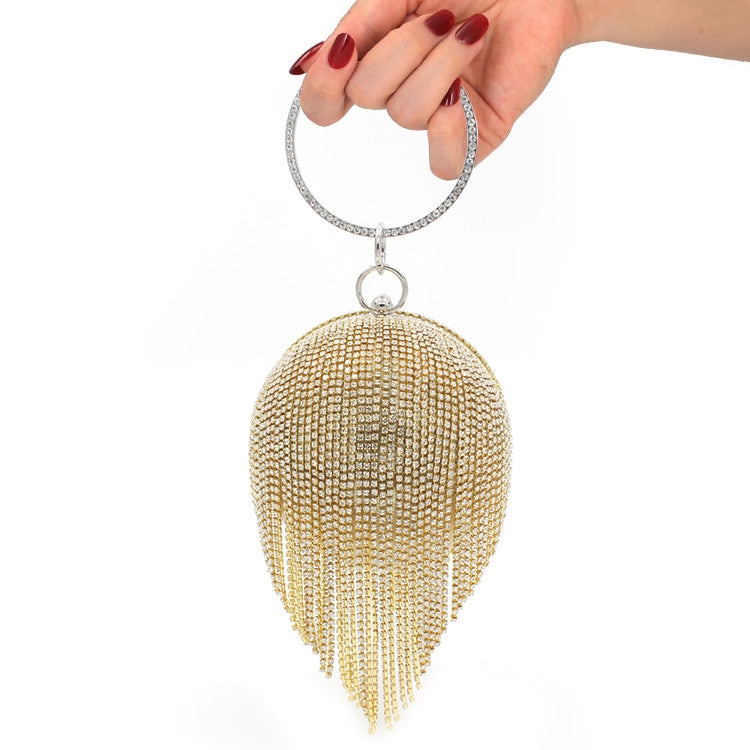 Diamond Tassel Women Party Metal Crystal Clutches Evening Bags Wedding Bag Bridal Shoulder Handbag — view 7