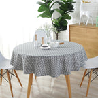 Polyester Cotton Round Tablecloth Dust-proof Cotton and Linen Printing Tablecloth