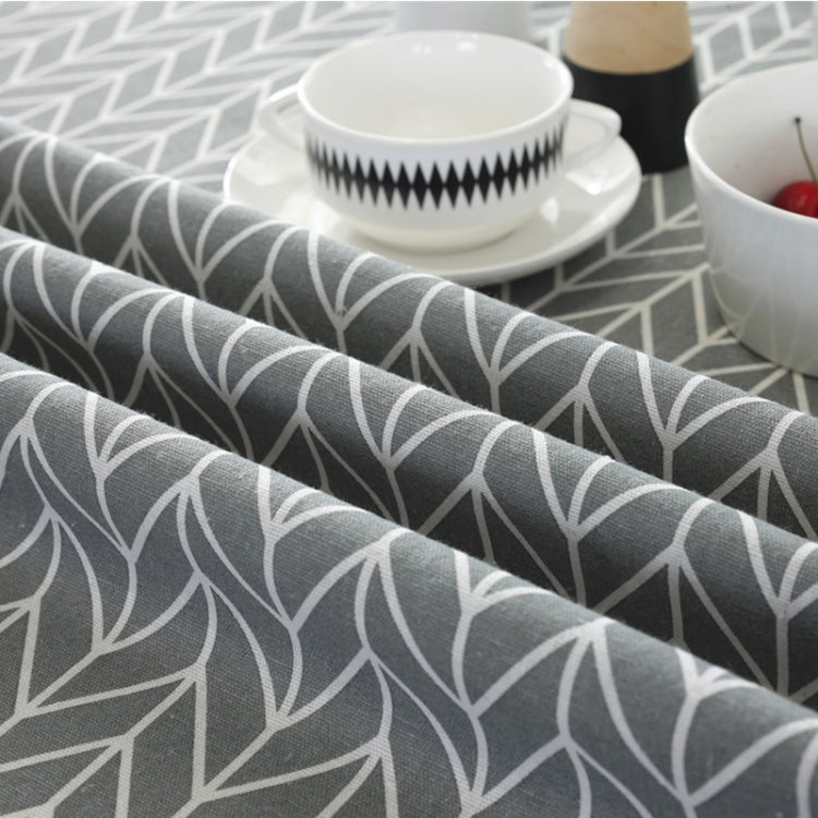 Polyester Cotton Round Tablecloth Dust-proof Cotton and Linen Printing Tablecloth