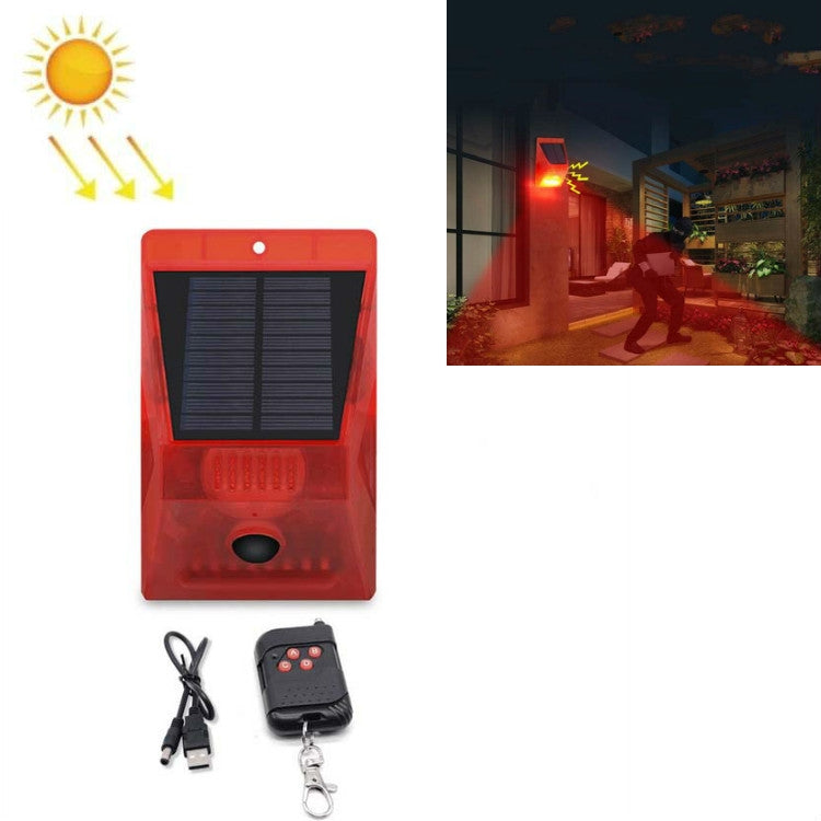 129dB Solar Alarm Light Human Body Induction Remote Control Alarm Farm Anti-theft Drive Object Sound and Light Alarm Light — view 8