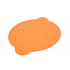 Multifunctional Food Grade Silicone Placemat Creative Kitchenware Heat Insulation Screen Filter — Orange