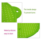 Multifunctional Food Grade Silicone Placemat Creative Kitchenware Heat Insulation Screen Filter — Red